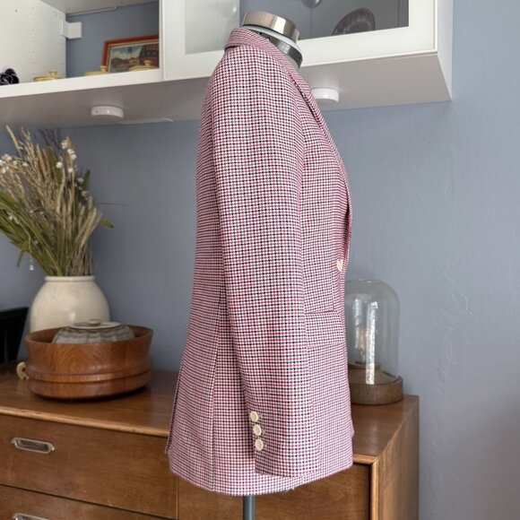 Maje Vic Double Breasted Houndstooth Jacquard Blazer Size 38 / US 6 M - Picture 5 of 12